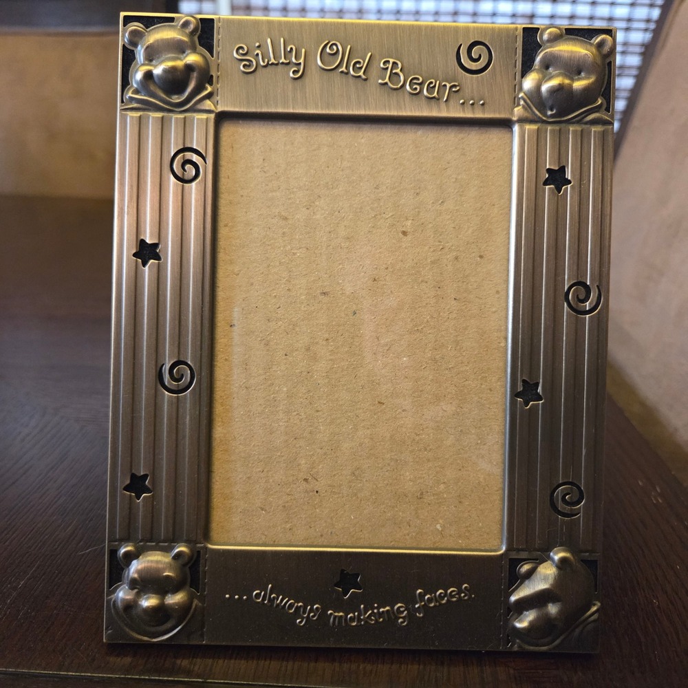 Disney Winnie the Pooh Silly Old Bear Metal Picture Frame 3.5x5 Bronze 5104EW